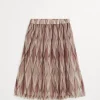 Argyle tulle pleated skirt