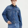 Authentic denim jacket with shiny tab