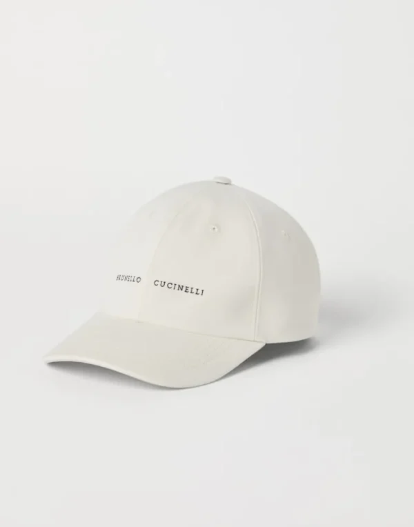 Baseball cap in twisted cotton gabardine with embroidery