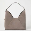 BC Duo hobo bag in sueded calfskin