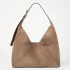 BC Duo hobo bag in sueded calfskin