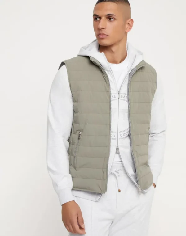 Bonded taffeta lightweight down vest