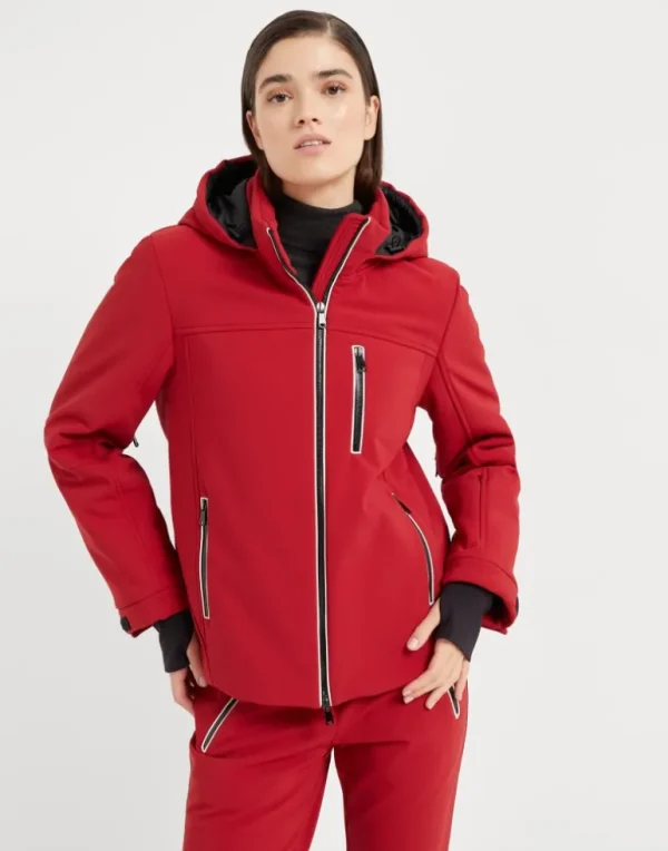 Bonded techno fabric hooded mountain jacket with Thermore® padding