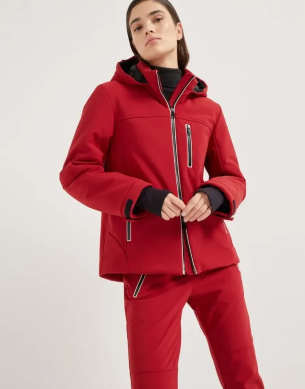 Bonded techno fabric hooded mountain jacket with Thermore® padding