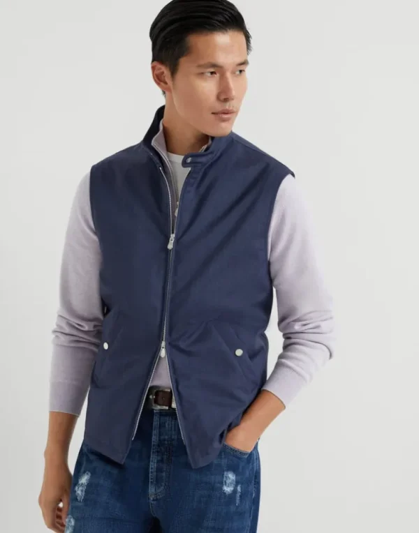 Bonded virgin wool fresco vest with Thermore® padding