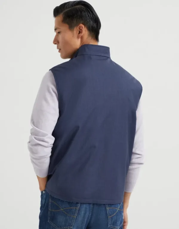 Bonded virgin wool fresco vest with Thermore® padding