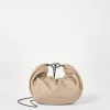 Brioche hobo bag in soft leather with precious chain