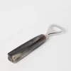 Buffalo horn and steel bottle opener