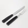 Buffalo horn and steel carving set