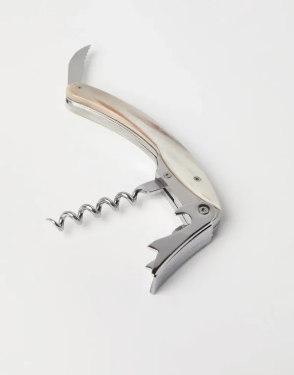 Buffalo horn and steel corkscrew