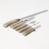 Buffalo horn and steel crudités cutlery set