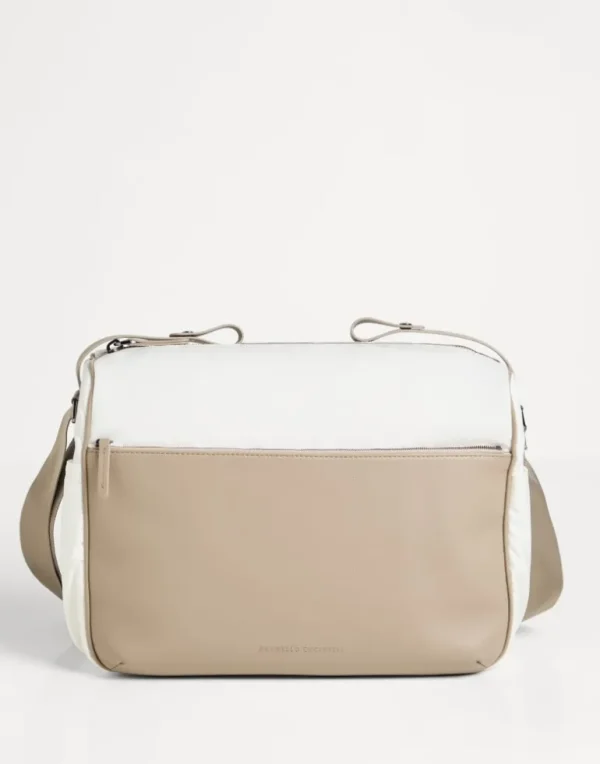 Calfskin and nylon Baby Bernie changing bag