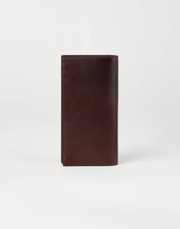 Calfskin maxi card case