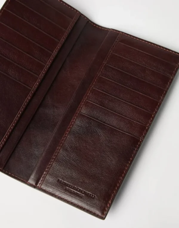 Calfskin maxi card case