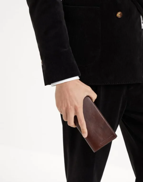 Calfskin maxi card case