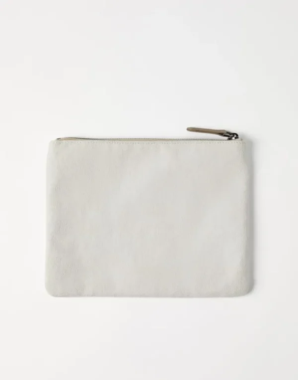 Canvas pouch with tennis logo