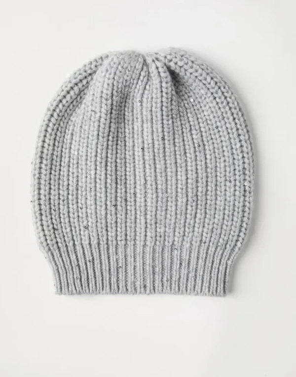 Cashmere and silk Diamond yarn knit beanie