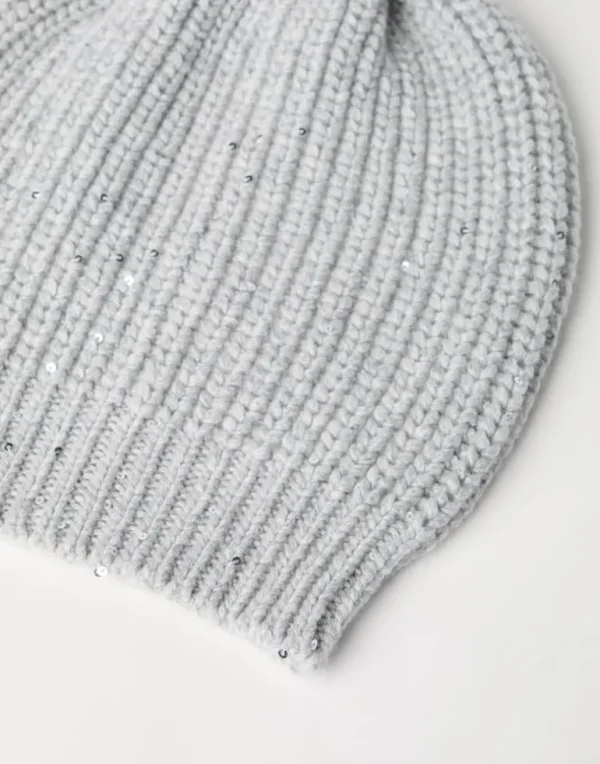 Cashmere and silk Diamond yarn knit beanie