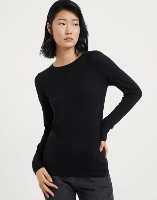 Cashmere and silk lightweight sweater