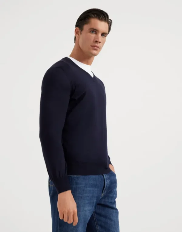 Cashmere and silk lightweight sweater