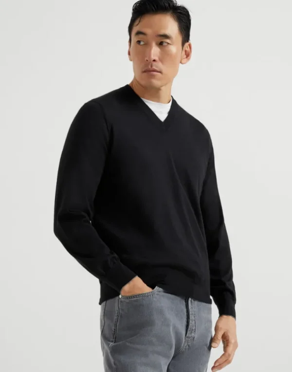 Cashmere and silk lightweight sweater