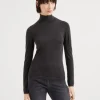 Cashmere and silk lightweight turtleneck sweater