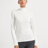 Cashmere and silk lightweight turtleneck sweater