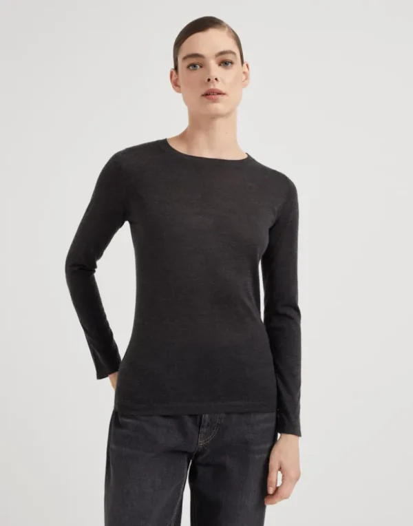 Cashmere and silk lightweight sweater