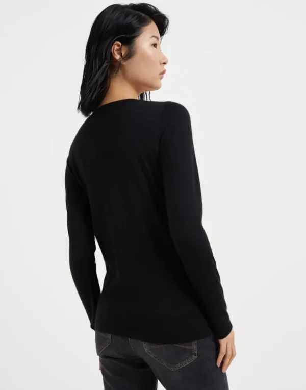 Cashmere and silk lightweight sweater