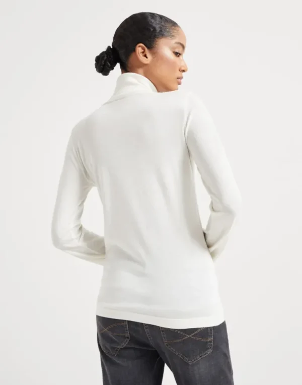 Cashmere and silk lightweight turtleneck sweater