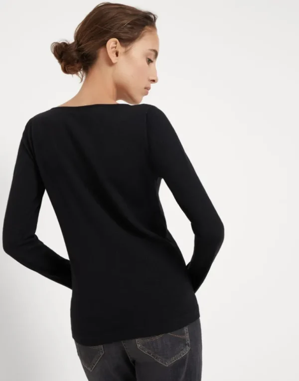 Cashmere and silk sparkling lightweight sweater