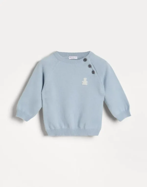 Cashmere Baby Bernie sweater with buttons