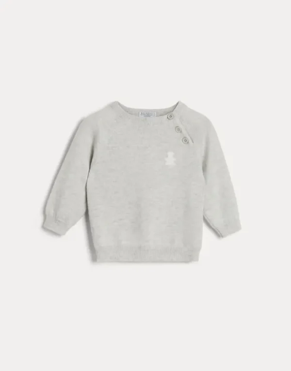 Cashmere Baby Bernie sweater with buttons