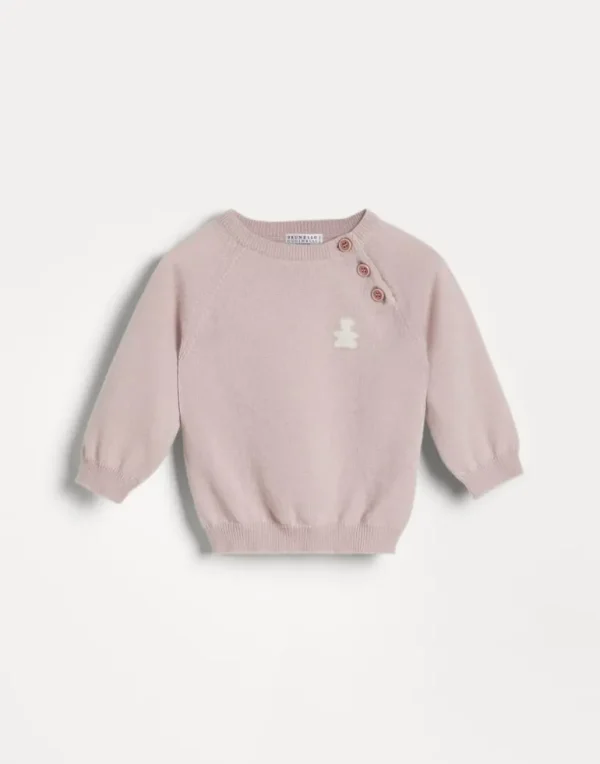 Cashmere Baby Bernie sweater with buttons