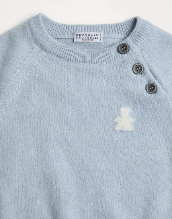 Cashmere Baby Bernie sweater with buttons