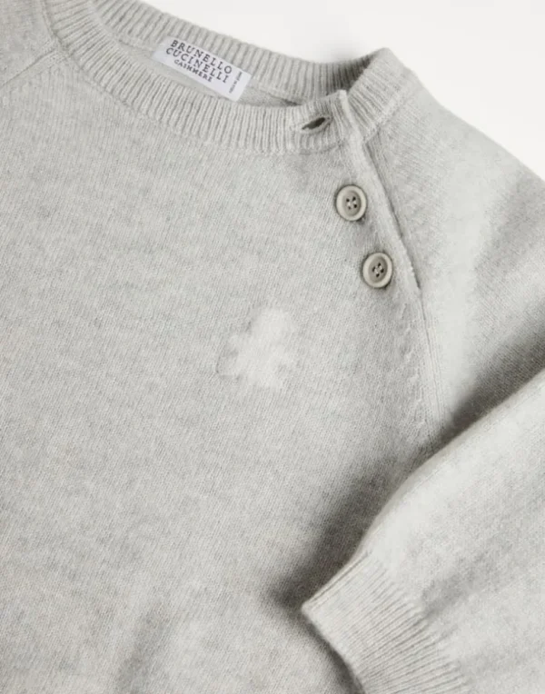 Cashmere Baby Bernie sweater with buttons