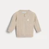 Cashmere cable knit Baby Bernie cardigan with zipper