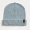 Cashmere English rib beanie with monili