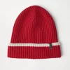 Cashmere English rib knit beanie with monili