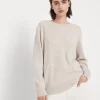 Cashmere English rib sweater with monili