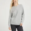 Cashmere English rib sweater with monili