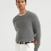 Cashmere English rib sweater