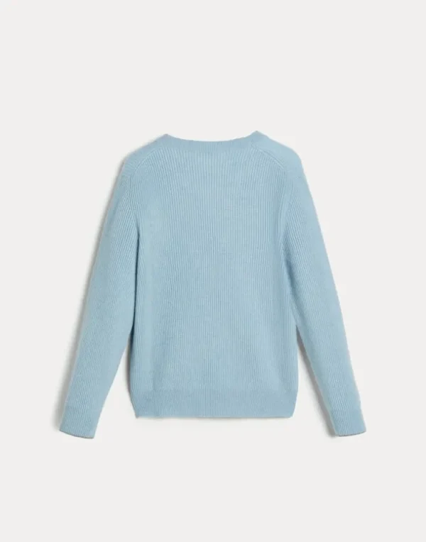 Cashmere English rib sweater