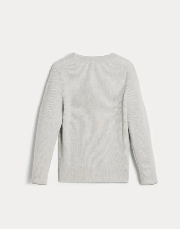 Cashmere English rib sweater