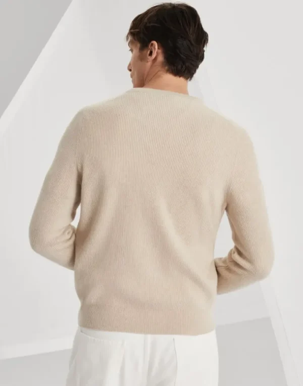 Cashmere English rib sweater