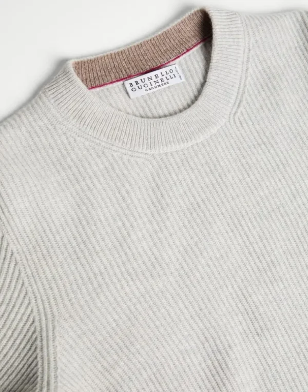 Cashmere English rib sweater