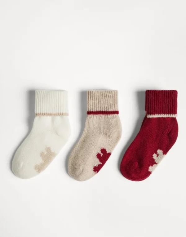 Cashmere jacquard knit Baby Bernie socks