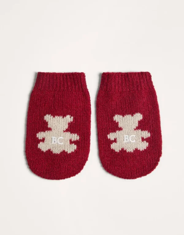 Cashmere jacquard knit Baby Bernie mittens