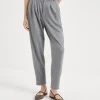 Cashmere jersey tailored trousers