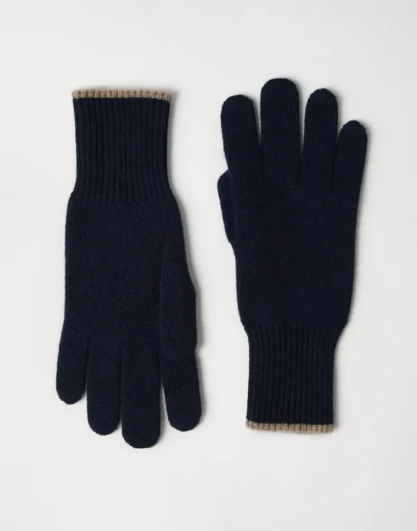 Cashmere knit gloves